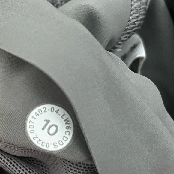 Lululemon Base Pace HR Crop 23" Reflective Tights Gull Grey Size 10 LW6CDDS - Picture 6 of 10